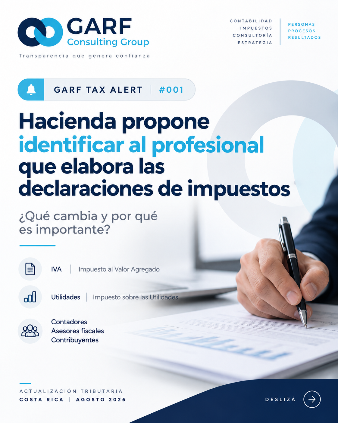 Portada de GARF TAX ALERT #001
